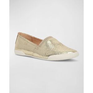 Frye Women’s Melanie Metallic Leather Closed Toe Slip On Flats Shoes 9